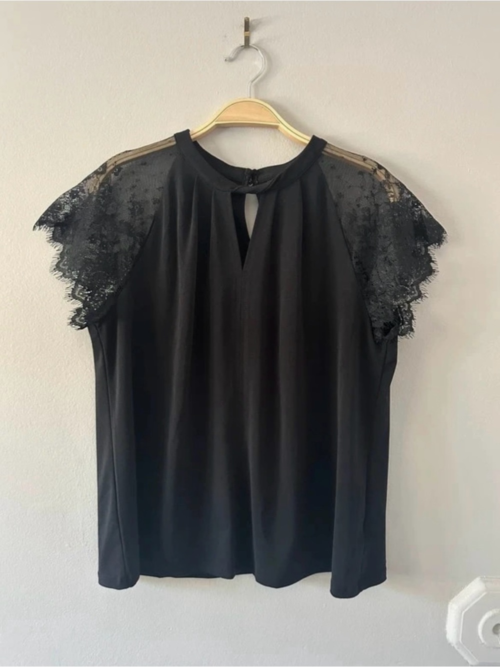 Worthington Petite Lace Sleeve Blouse Bundle – PL & PXL Black/Taupe - Picture 3 of 12